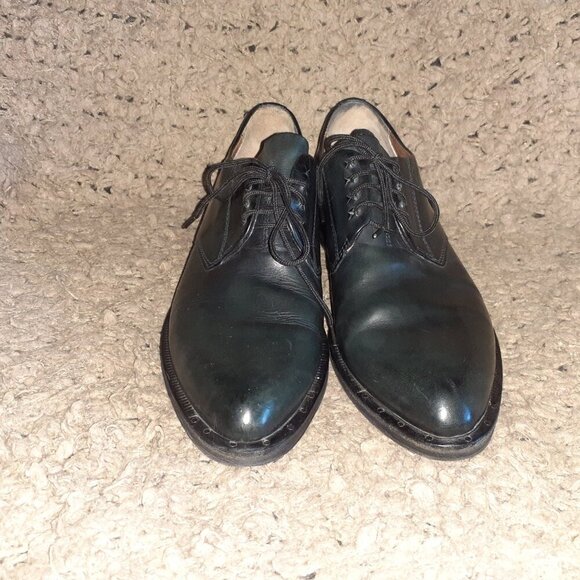 A.S. 98 Oxfords-Black Leather Lace Up-Pointed Toe-Size 37-Excellent - Picture 3 of 9